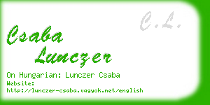 csaba lunczer business card